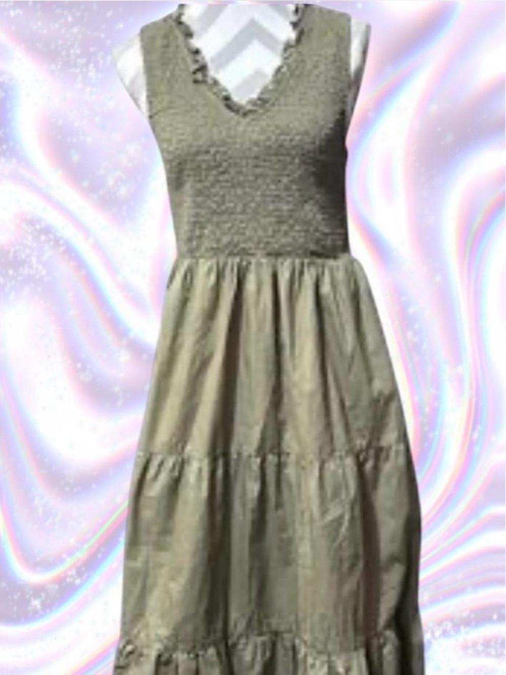 41 Hawthorn Olive Green Sleeveless Maxi Dress